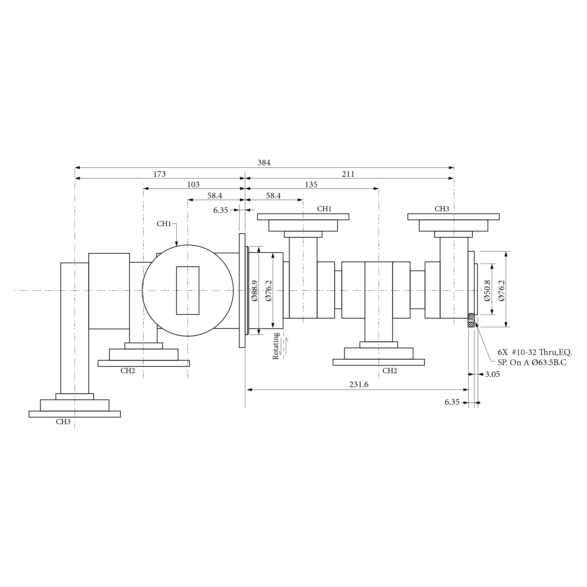 ��·��ת�ؽ�RJ153186 1CH 2CH 3CH��Ϊ5.4 ~5.9 GHz WR 187 Flange